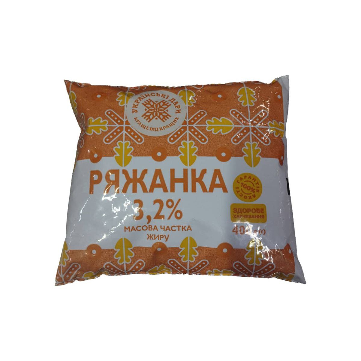 Ряжанка 3,2% Українські дари плівка 350г